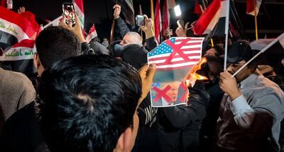  تظاهرات در بغداد علیه مداخله آمریکا در انتخاب نخست‌وزیر