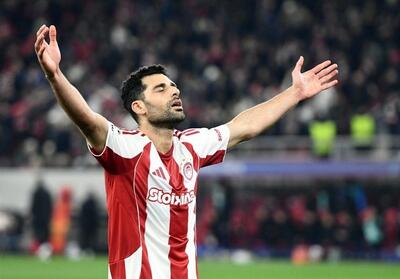  پیروزی المپیاکوس با گل و پاس گل طارمی