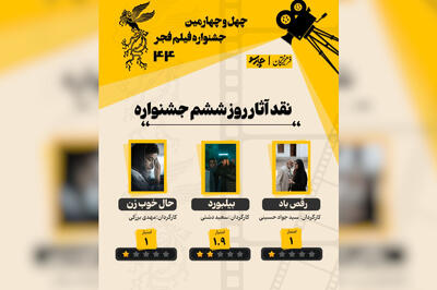  امتیاز آثار روز ششم چهل‌و چهارمین جشنواره  از نگاه «فرهیختگان»