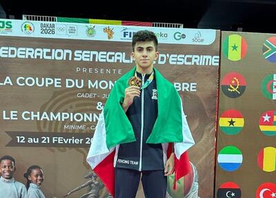  سابریست نوجوان ایرانی در جام جهانی شمشیربازی طلایی شد