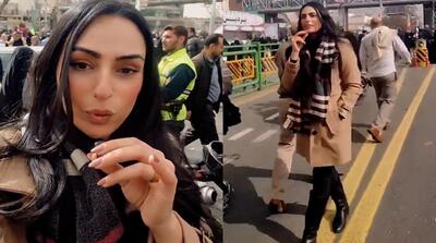 ویدیوهای خبرنگار عرب بدون حجاب از راهپیمایی 22 بهمن + زیرنویس