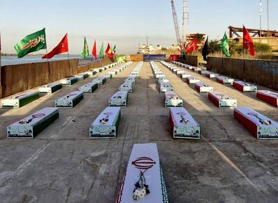  فیلم/ ورود پیکر ۸۵ شهید دوران دفاع مقدس به مام میهن