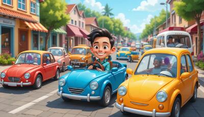  شعر کودکانه ماشین های رنگارنگ برای کودکستانی ها