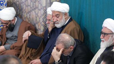  گزارش تصویری/ حضور رئیس جمهور در مراسم چهلم جان‌باختگان حوادث دی‌ماه