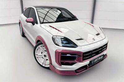  تیونینگ عجیب لارته دیزاین برای پورشه کاین با لباس کربنی صورتی!