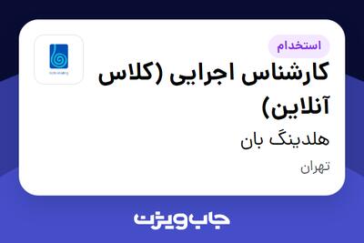  استخدام کارشناس اجرایی (کلاس آنلاین) - آقا در هلدینگ بان