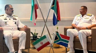  دیدار دریادار ایرانی با فرماندهان دریایی آفریقای جنوبی و سریلانکا