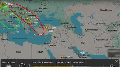 تصاویر راداری از تحرکات آمریکا در خاورمیانه طی 72 ساعت اخیر