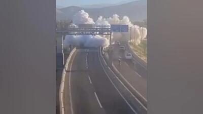  ببینید / انفجار عجیب یک کامیون در شیلی