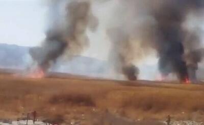  فیلم/ آتش‌سوزی در نیزارهای رودشور پرند