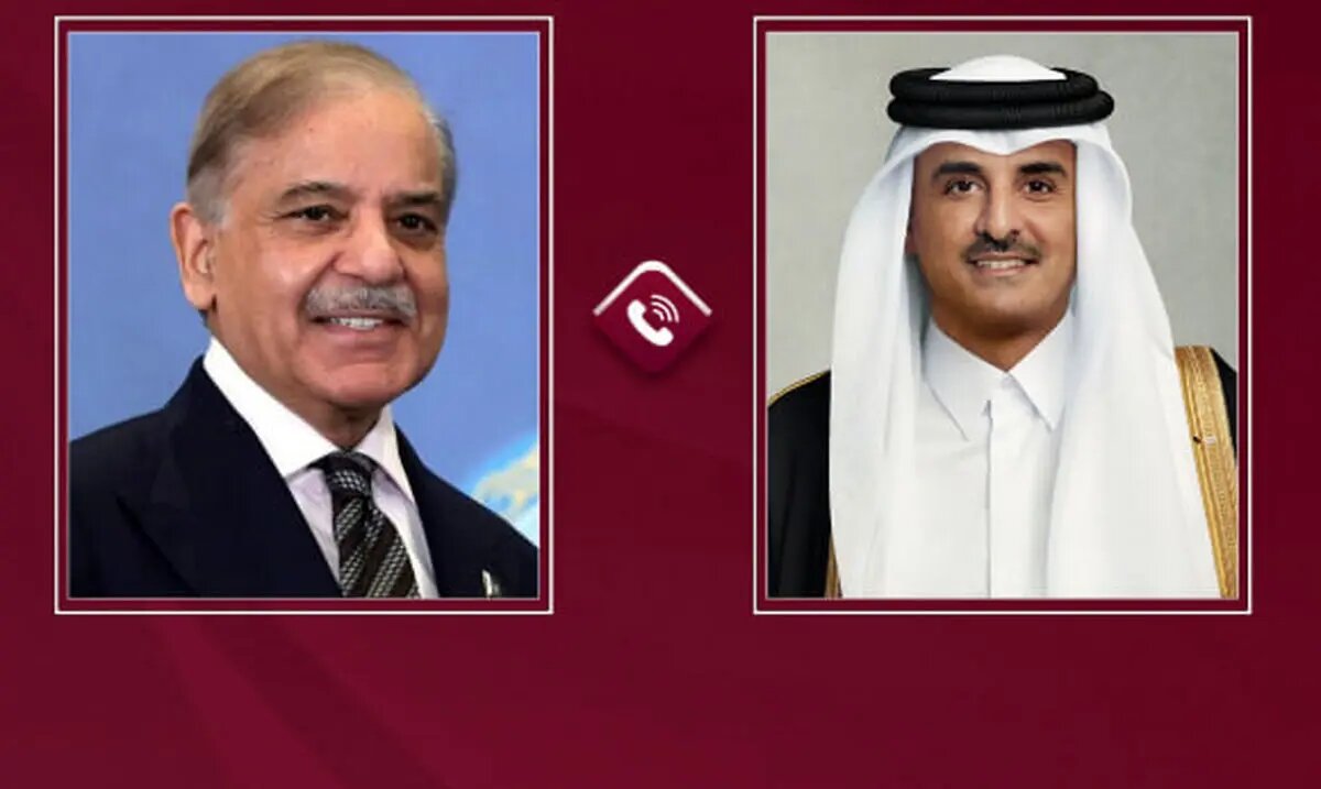 گفت‌وگوی تلفنی شهباز شریف و امیر قطر